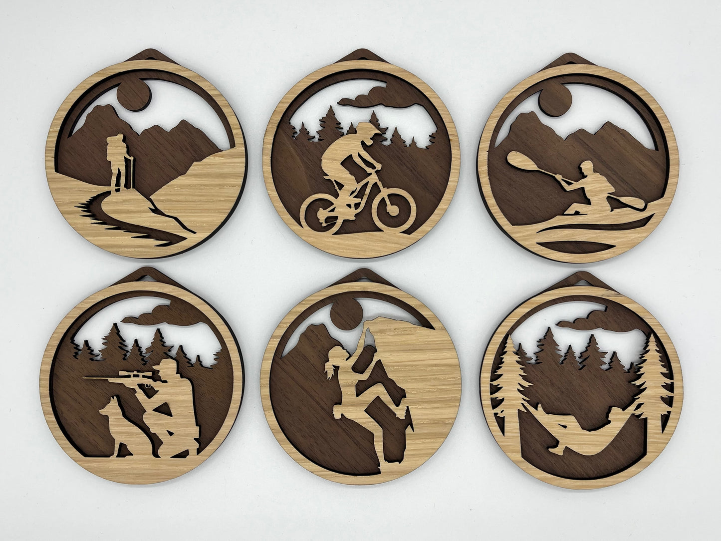 Wood Ornaments - “Fun” - Outdoors Themed