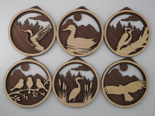 Wood Ornaments - “Fowl” - Bird Themed